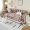 Royhom Couch Überzug 2/3/4 Sitzer, Sofa Überzug Ecksofa, Sofabezug L Form, Chenille Sofaüberwurf, Couch Überwurf mit Deko Quasten, Braun Sofa Überwurf(Boho Kaffee, 180x260cm)