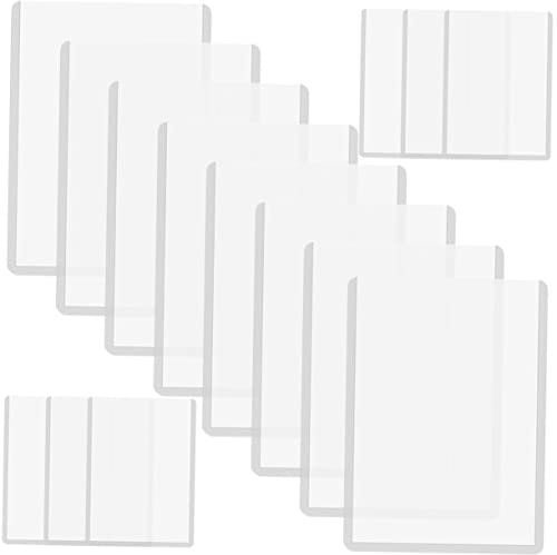 BESTonZON 50pcs Game Card Holder Mini Playing Cards Hard Card Sleeve Card Storage Covers Standard Card Sleeves Board Game Card Sleeves Cards Sleeve with Lanyard Plastic Transparent