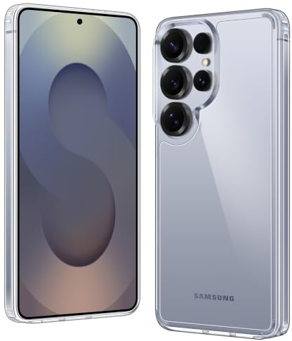 FNTCASE für Samsung Galaxy S25-Ultra Hülle: Militär Fallschutz Anti Vergilbung Handyhülle - Robuste langlebige stoßfeste Schutzhülle Transparente Fälle - 6,9 Zoll (Klar)
