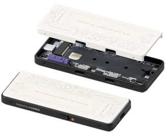 Hagibis M.2 NVMe SSD-Gehäuse, Write Protect USB C 3.2 Gen2 10 Gbit/s auf M.2 externes Festplattengehäuse mit 100 W PD, USB 2.0, Superkondensator für iPhone 16 15 Pro Max MacBook Pro (Weiß Schwarz)