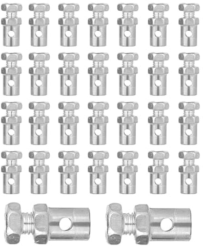 MYGLOAR 30 Stück 1/8 Zoll Schraubnippel Bremszug, Nippelschraube Kupplung Bremse Gaszug, Endschraube Nippel Gaszug, Nippelschraube, Nippelkabelstecker für Kabel Fahrrad, Motorrad, Roller, Rasenmäher