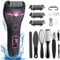 Wolady Pedicure Elettrico Professionale,Set Calli Rimozione Ricaricabile,con 3 Rulli di Ricambio,Illuminazione, kit pedicure,Illuminazione, pedicure elettrico professionale piedi (nero)