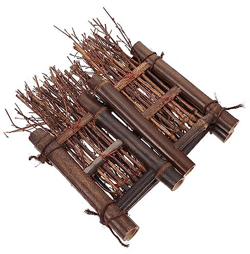 VINTORKY Bamboo Fence Privacy Screen Japanese Garden Ornaments Decorative Screen