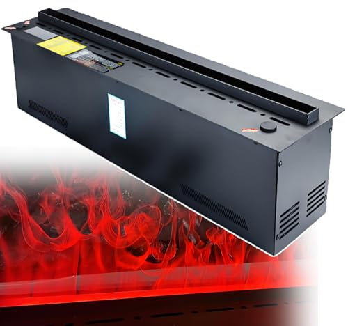 Caminetti Elettrici Moderni A Vapore Acqueo 3d: Inserto Da Appoggio Da 3 Mm Con Fiamme A 7 Colori Controllate Tramite App, Camino Commerciale Con Fiamma Simulata Ad Atomizzazione,70cm/27.6in