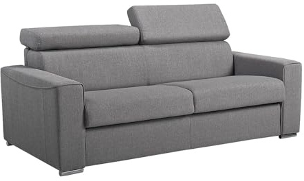 Vente-unique - Schlafsofa 3 Vizir - Polyester - grau