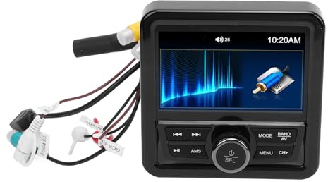 Jeffergarden Receptor de Calibre Marino, Reproductor Multimedia Digital con Amplificador Incorporado, Reproducción de Audio y Vídeo Bluetooth para Barcos y Yates