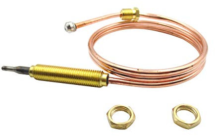 Earth Star Universal Gas Thermoelement 0,6 Meter Länge verwendet auf BBQ Grill oder Fire Pit Heizung oder Gas Durchlauferhitzer M8 x 1 Ende Mutter und Kopf Spitze