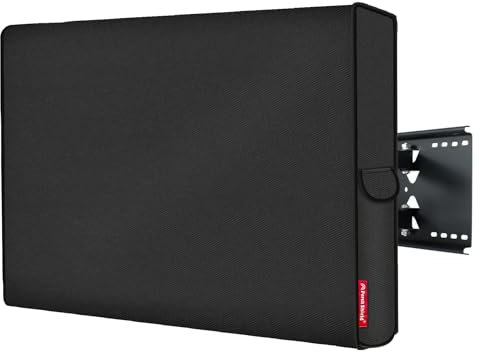 Porch Shield 52-55 inches Outdoor TV Cover Universal Weatherproof Protector for LCD, LED, Plasma Flat TV Screen, Compatible with Wall Mounts and Stands (Black)…