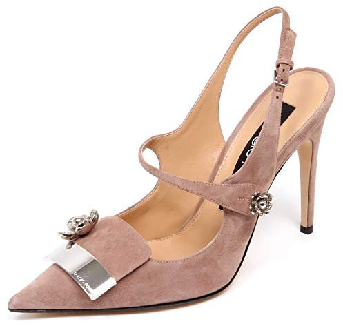 Sergio Rossi F0946 Sandalo Donna pink SR1 Scarpe Suede Shoe Woman [37.5]