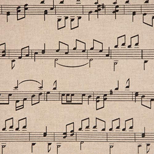 SCHÖNER LEBEN. Dekostoff Halbpanama Leinenlook Noten Natur schwarz 1,40m Breite