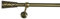 Sento 19mm Metall Gardinenstange Vorhangstange 1-läufig Messing Antik Classic Nel 140 cm
