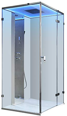 AWT Dampfdusche LD108F15 silber/90x90/rechts