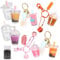 FUNSHOWCASE Mini Epoxidharz Getränk Miniatur 3D Bubble Tee Becher Harz Kügelchen 3st Set