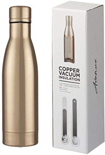 Schmalz® Isolierflasche VASA 500 ml vakuumisolierte Trinkflasche aus Kupfer Edelstahl mit Kupferisolierung auslaufsicher BPA-Frei (rose-gold, ohne Gravur)