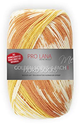 Sibylles Geschenkeartikel 100g Golden Socks Fjord Socks - Farbe 182 - Das Norwegermuster kommt direkt aus dem Knäuel