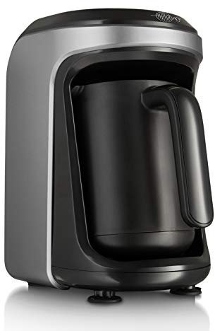 KARACA - Hatir Hup Türkische Kaffeemaschine, Anthrazit, Fur 5 Personen, 535W, Kaffeevollautomat, Coffee Maker, Turkisch Kaffemachinen- Einfach Kaffee- Traditional Kaffeekocher
