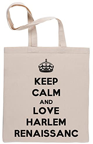 Keep Calm And Love Harlem Renaissance Einkaufstasche in Beige Shopping Bag Beige
