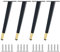 CWYP-038 Tischbeine Metall Mobelbeine Schwarz Gold Höhe:10-55 cm Couchtisch/TV Tisch/Beistelltische/Kommode/Nachttisch Beine Kegel Tischfüße Eisen | Galvanikfläche,4 Stück Möbelfüße (50cm,Schräge)