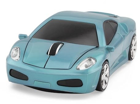 Aikchi Kabellose Auto Computer Maus, 3D Sportwagen Car Mice, Optische Ergonomische Desktop Laptop Mouse für FLL (Azurblau)