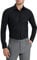 kiğili KIGILI Men's Non-Iron Dress Shirts - Formal Classic Collar Slim Fit Long Sleeve Wrinkle-Resistant Smart Shirt s Deep Black (Size: XS-14.4 Neck)