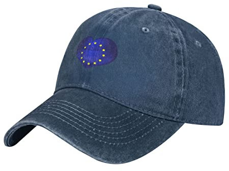 803 Baseballkappe Feiertage In Europa Im Mai Unisex Mütze Waschbar Denim-Hut Verstellbar Trucker-Kappe Sonnenschutz Vintage Basecap, Für Wandern, Mädchen, Sport