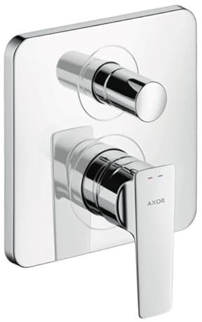 hansgrohe Fertigset Axor Citterio E UP-Wannen-Einhebelmischer, Edelstahl-Optik