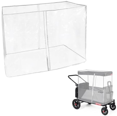 Regenschutz für Bollerwagen – Faltbare Caravan-Abdeckung, wasserdicht, für Garten, Camping, Kinderwagen und Bollerwagen, 35 L x 31 B x 28 H