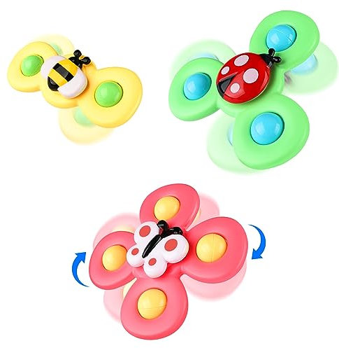 Saugnapf Spielzeug Baby, ZEEREE 3 Stück Babyspielzeug Badespielzeug Baby ab 1 2 3 Jahr Wasserspielzeug Badewannen Kinder Geburtstags Geschenke (Schmetterling)