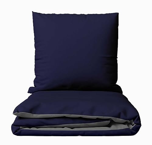 Leonado Vicenti Bettwäsche 240 x 220 cm hochwertige Mikrofaser Premium Qualität Deckenbezug Garnitur Set 2X (80x80 cm) Kissenbezug Ehebett mit Reissverschluss