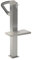 HISKA Wassersäule Wasserspender Wasserzapfsäule Edelstahl | Schlauchhalterung | Gartenwasserhahn | Wasserverteiler mit Erdspieß | Wasserstelle Garten (Bodenmontage)