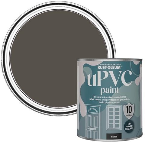 Rust-Oleum Peinture Brune pour Portes & Fenêtres en PVC, Finition Brillante - Brun Terre 750ml