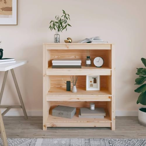 QJBSAVVA Bücherregal, Blumenregal Trofast Regal Kellerregal Vorratsschrank Geeignet für Badezimmer Balkon Arbeitszimmer Büro 80x35x97 cm Massivholz Kiefer