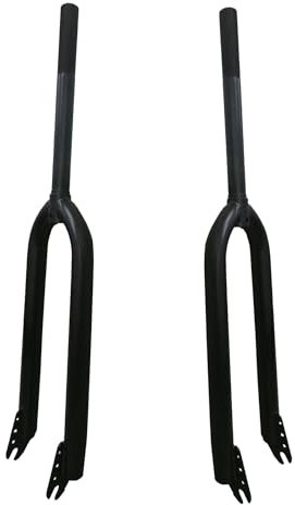 CDHPOWER 26 Zoll Fahrradgabel 250 mm, passend für 2,5 cm Lenker, 2,5 cm Gewinde, Mountainbike-Gabeln, starre Gabel aus Stahl, Strand-Cruiser/Mountainbike-Gabel