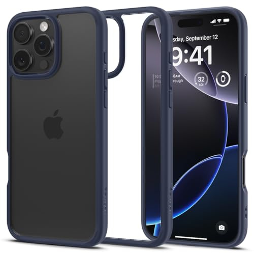 Spigen iPhone 16 Pro Max Hülle Ultra Hybrid -Navy Blue | Air Cushion Tech, Anti-Yellowing, Militär-Grade Schutz, Spigen Signature Serie