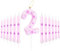 Pink Dog Paw 2nd Birthday Candles, Birthday Number 2 Candles for Cake, Pink 2nd Birthday Cake Decorations, Pink Cake Topper, Pink Dog Paw Theme for Boys Girls Pet Birthday Party Decorations Supplies