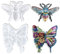 LELE LIFE 2Pcs Butterfly and Bee Silicone Resin Molds, Large 3D Animal Epoxy Resin Molds for Wall Hanging, Desktop Decor, Chocolate Cake Fondant Decorating