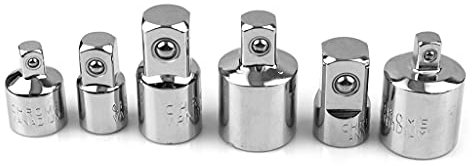 6 Pcs Ratchet Wrench Socket Converter for Head Sleeve Adapter 1/2 Big Fly to 3/8 Fly to /4 Steel to /4 to /2 to Adapter Set