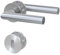 BASI | Drücker-Garnitur aus Edelstahl | BB/PZ/WC/Bad | mit 3 mm Magnet Flachrosette | Für Zimmertüren Innentüren mit Buntbart Lochung | Rosettengarnitur | Türstärken 25-65 mm