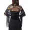 Damen Schals & Tücher Stola Festlich für Abendkleid mit Fransen Spitzenschal Elegante Schultertuch Wraps für Hochzeit Abend Party Floral Spitze Brautschal Sommer Hochzeitsschal (Schwarz)
