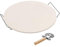 Brigros MasterCook - Pietra Refrattaria per Pizza con Tagliapizza in Acciaio Inox, Piastra Refrattaria per Forno E Barbecue, Ideale per Pizza Croccante E Cottura Uniforme