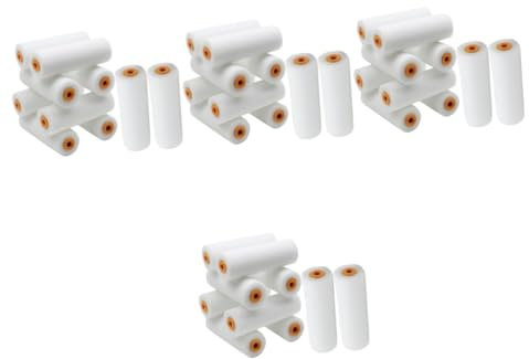 Warmhm 4 Sätze Farbrollerpinsel Farbroller Mini rahmen Sockelleiste Tapetenkleister Wandfarbe Sprühen -nickerchen Schwammabdeckungen Für Weiß 10 Stück * 4
