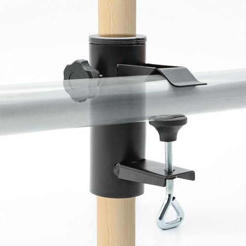 osoltus Sonnenschirmhalter Balkongeländer Klemmsystem Schraube pulverbeschichtetes Metall schwarz