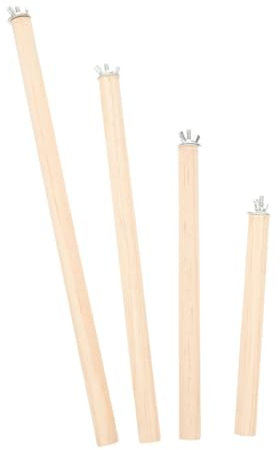 Supvox 4stücke Holz Sitzstangen Für Vogelkäfige Einfach Zu Installierende Vogelperchen Aus Natürlichem Material Für Wellensittiche Nymphensittiche Und Andere Vögel