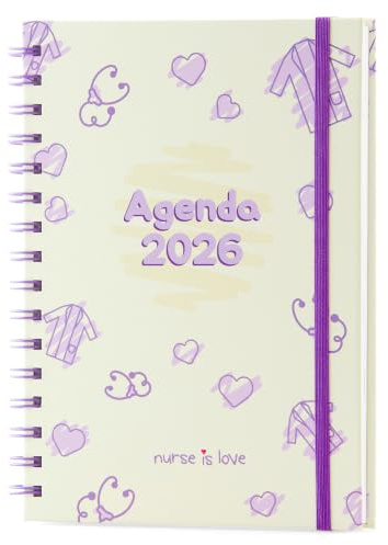 Nurse is Love VEIGE Kalender 2025 / 2026 - 16 Monate für Krankenschwestern und Studenten, mit Designs, Notebook, Wochen-, Monatsplaner und tägliche Motivation, Geschenk für Krankenschwestern, Ärzte