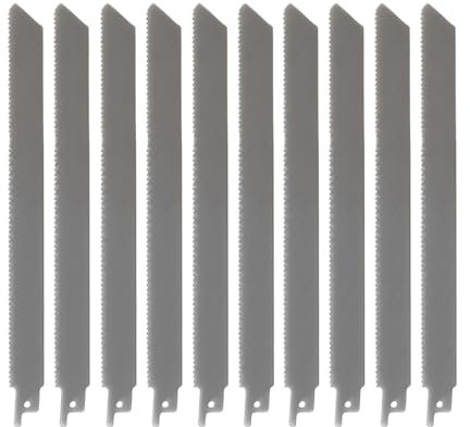 Reciprocating Saw Blades,Hacksaw Blade,10pcs Stainless Steel Reciprocating Saw Blades for Frozen Meat Bone Food Cutting Fast Straight Cutting Bonesaw Blade(9 inch x 2mm)