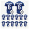 Personalised Football Shirt Toppers, Food Picks, Soccer Jersey Cupcake, Party Decorations, 14 Pack (BLUE)