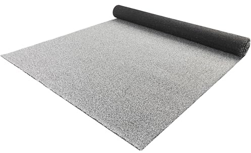 Primaflor Kunstrasen Color Wave B1 Grau 400 x 600 cm – schwer entflammbarer künstlicher Rasen | UV-beständig & wasserdurchlässig | Event & Messe-Teppich | 8mm Höhe