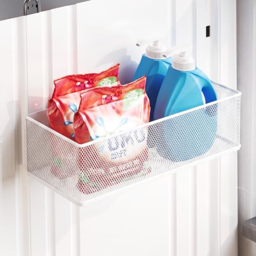 XIAOGE HOME Magnetic Shelves for Washing Machine, Magnet Shelf for Fridge | Strong Magnetic,Mesh Basket,No Drilling,No Installation,Large Capacity, Detachable,Carbon Steel,Space Saving