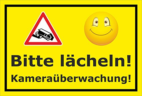 Melis-Folienwerkstatt Schild - Kamera-überwachung - 15x10cm | 3mm Hartschaum – S00348-015-C 20 VAR