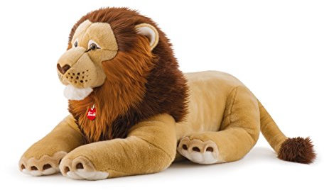 Trudi Leone Narciso Leone mascotte peluche, regalo di Natale e compleanno. | 55x45x100cm taglia JUMBO | Animali Esotici tropicali | modello 27545